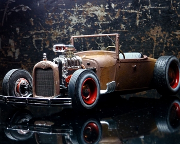 1929 Ford Modell A Rat Rod - Modellbausatz AMT ERTL 1/25
