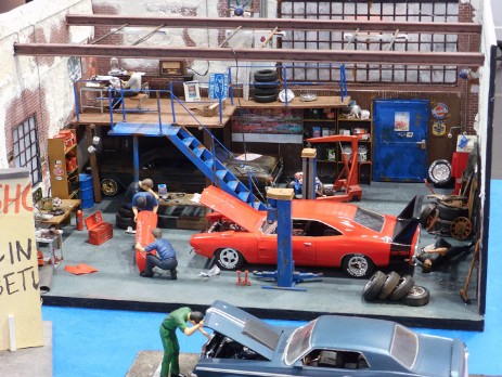 Diorama 1 25 Werkstatt 1969 Dodge Charger Daytona